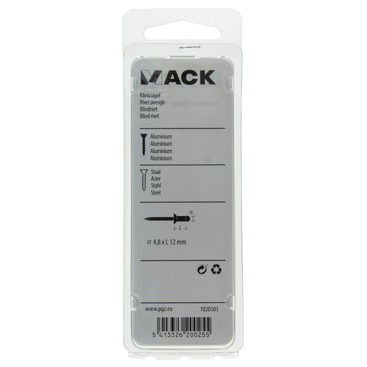Load image into Gallery viewer, Mack 1020303 - 23 blindnieten alu 4,8x12mm | 5 stuks
