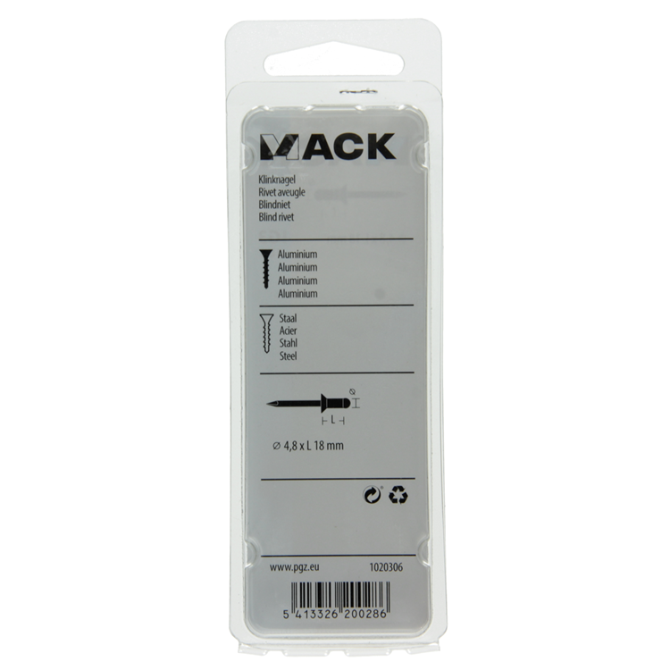 Load image into Gallery viewer, Mack 1020306 - 16 blindnieten alu 4,8x18mm | 5 stuks
