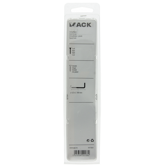 Mack 1017824 - schroefduim staal verzinkt 3 st 6,0 x 100 mm | 5 stuks