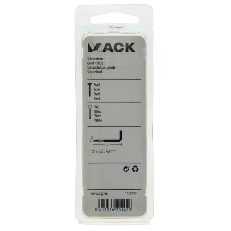 Afbeelding laden in galerijviewer, Mack 1017827 - schroefduim staal wit 4 st 3,5 x 40 mm | 10 stuks
