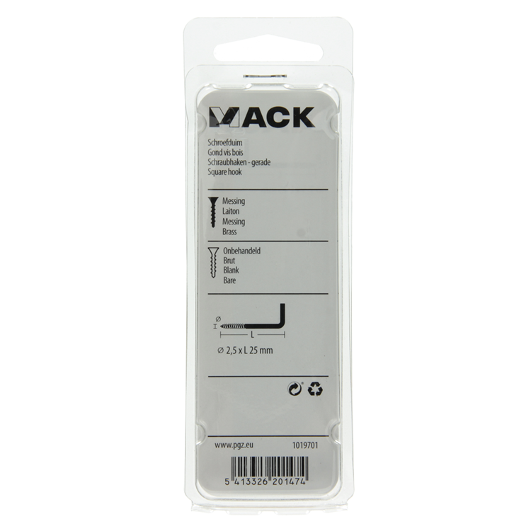 Afbeelding laden in galerijviewer, Mack 1019701 - schroefduim messing 7 st 2,5 x 25mm | 10 stuks
