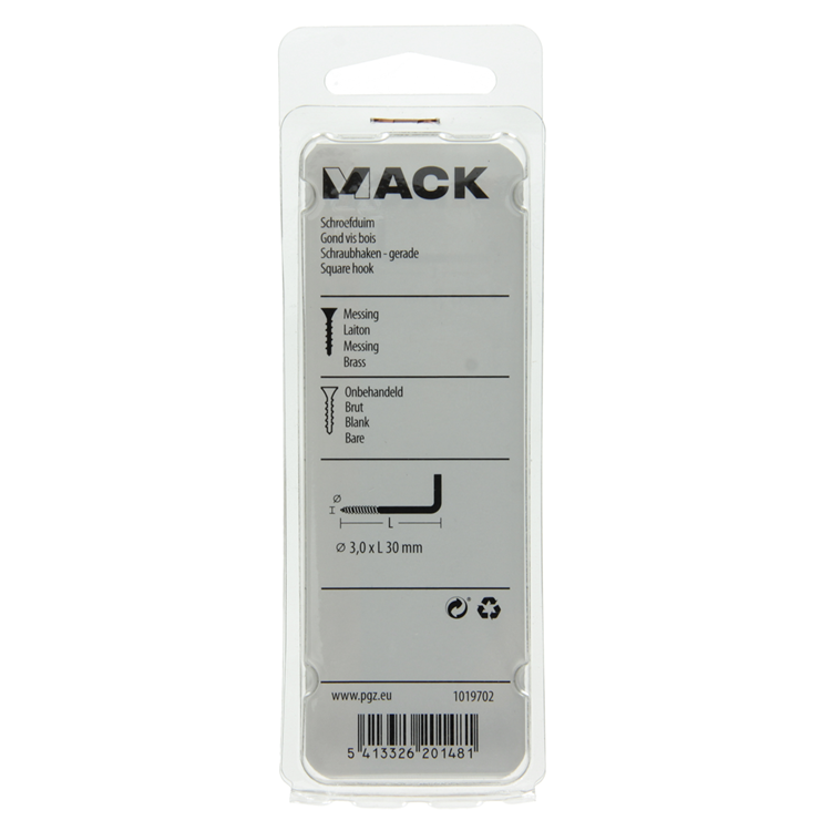 Afbeelding laden in galerijviewer, Mack 1019702 - schroefduim messing 5 st 3,0 x 30mm | 10 stuks
