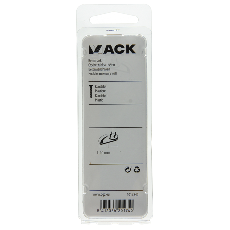 Load image into Gallery viewer, Mack 1017845 - betonhaak kunststof 3st 40mm | 10 stuks
