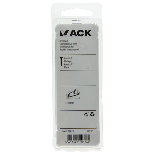 Mack 1017845 - betonhaak kunststof 3st 40mm | 10 stuks