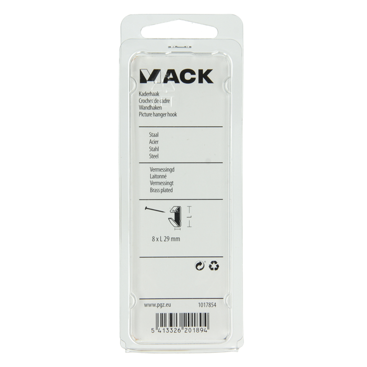 Load image into Gallery viewer, Mack 1017854 - kaderhaak staal vermessingd 10 st 8 x 29 mm | 10 stuks
