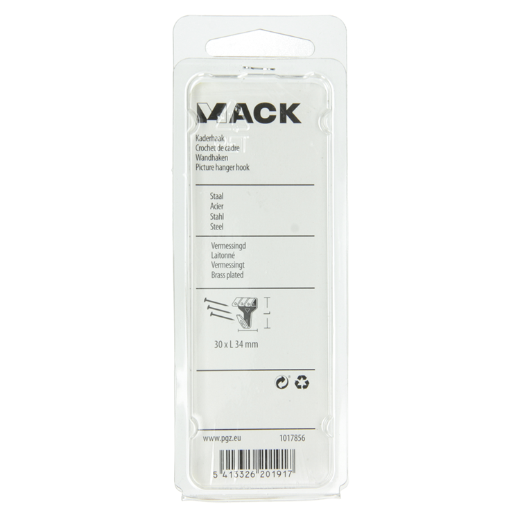 Load image into Gallery viewer, Mack 1017856 - kaderhaak staal vermessingd 4st 30 x 34 mm | 5 stuks
