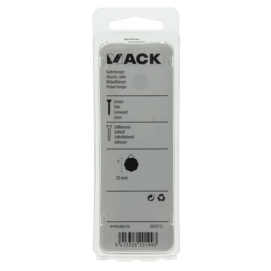 Mack 1019712 - linnen kaderhanger zelfklevend6 st 30 mm | 10 stuks