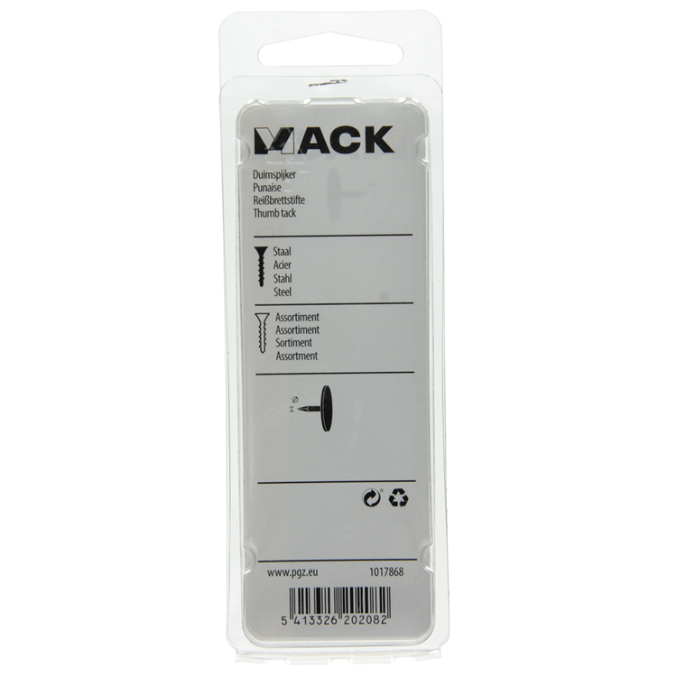 Afbeelding laden in galerijviewer, Mack 1017868 - duimspijker staal assortiment 60 st | 10 stuks

