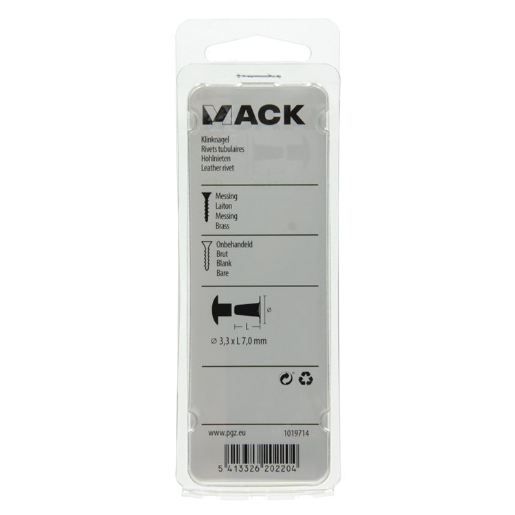 Load image into Gallery viewer, Mack 1019714 - klinknagel messing 11 st 3,3 x 7,0mm | 10 stuks
