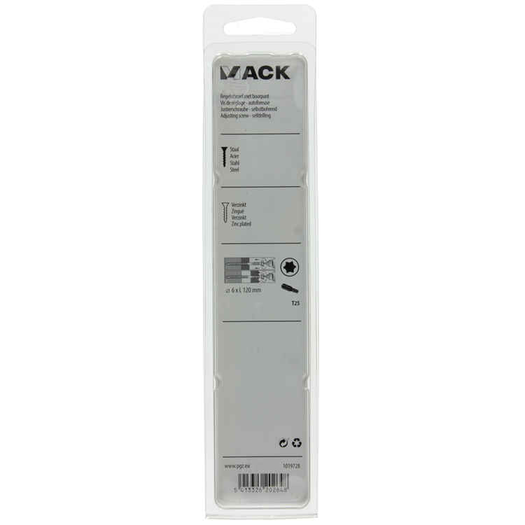 Afbeelding laden in galerijviewer, Mack 1019728 - regelschroef verzinkt 10 st 6 x 120 mm | 5 stuks
