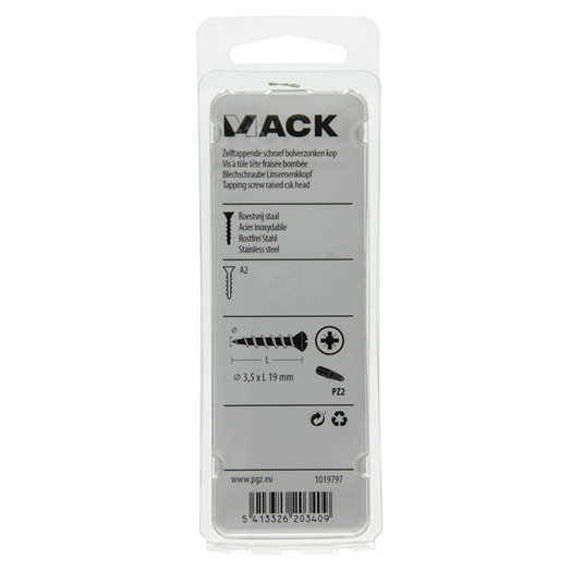 Mack 1019797 - zelftappende schroef bolvz.kopa2 12st 3,5 x 19 mm | 10 stuks