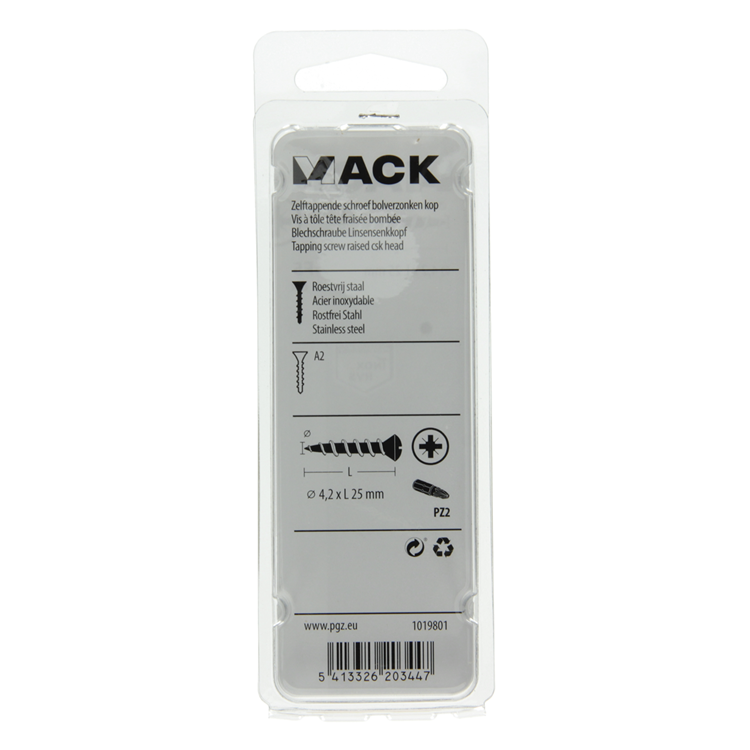 Load image into Gallery viewer, Mack 1019801 - zelftappende schroef bolvz.kopa2 8st 4,2 x 25 mm | 10 stuks
