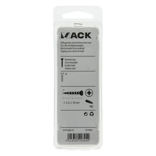 Mack 1019802 - zelftappende schroef bolvz.kopa2 6st 4,2 x 38 mm | 10 stuks