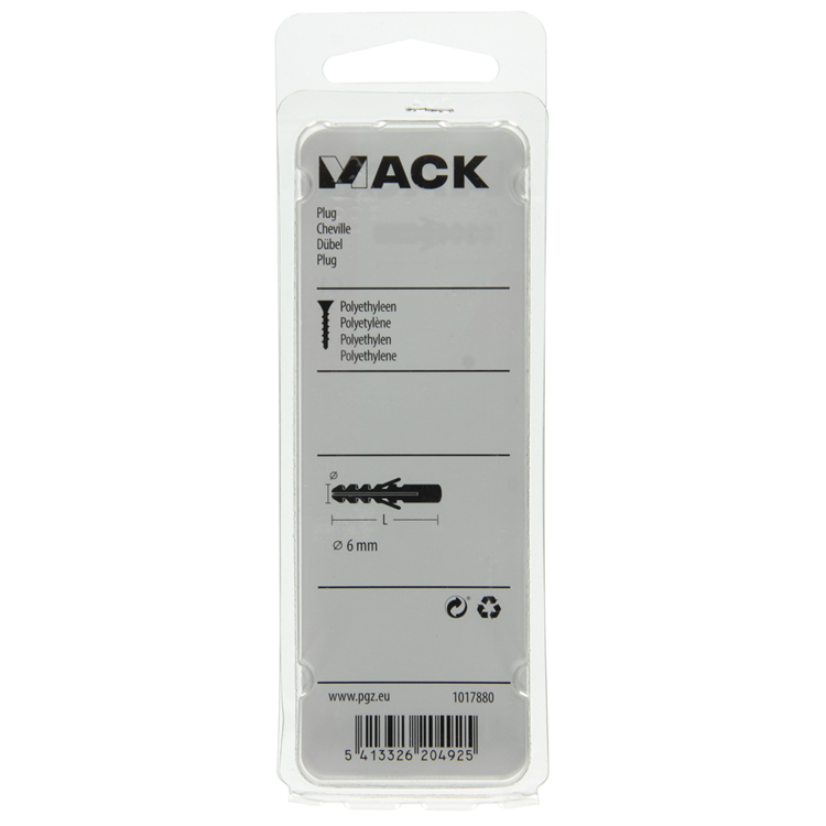 Load image into Gallery viewer, Mack 1017880 - plug polyethyleen 25 st 6 mm | 5 stuks
