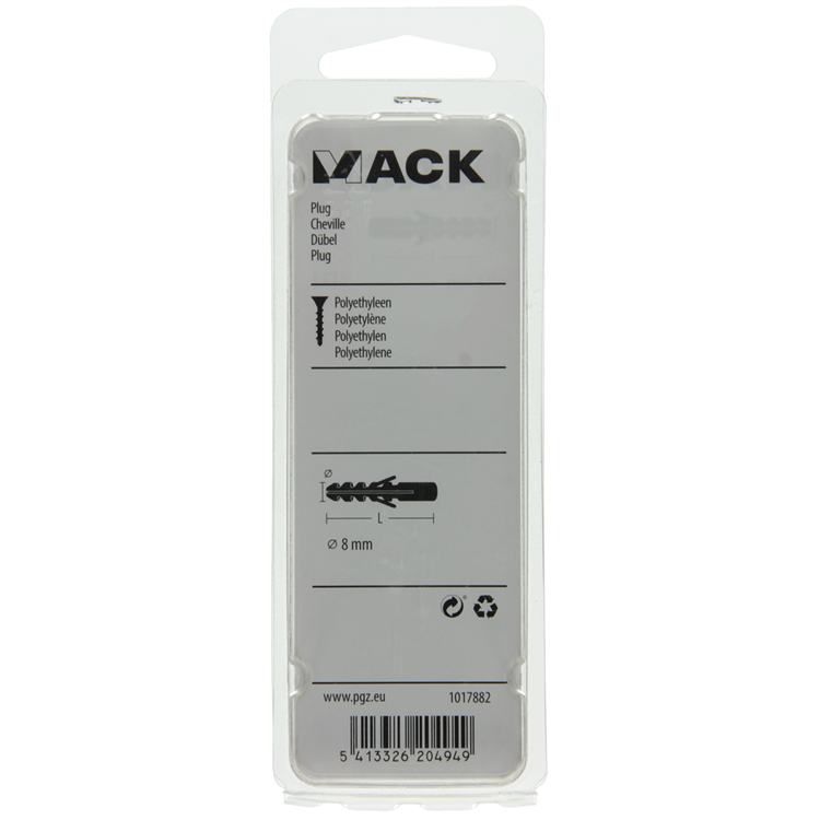 Load image into Gallery viewer, Mack 1017882 - plug polyethyleen 15 st 8 mm | 5 stuks
