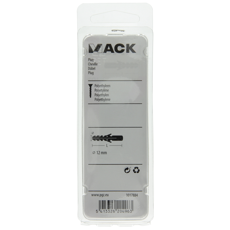 Load image into Gallery viewer, Mack 1017884 - plug polyethyleen 6 st 12 mm | 5 stuks
