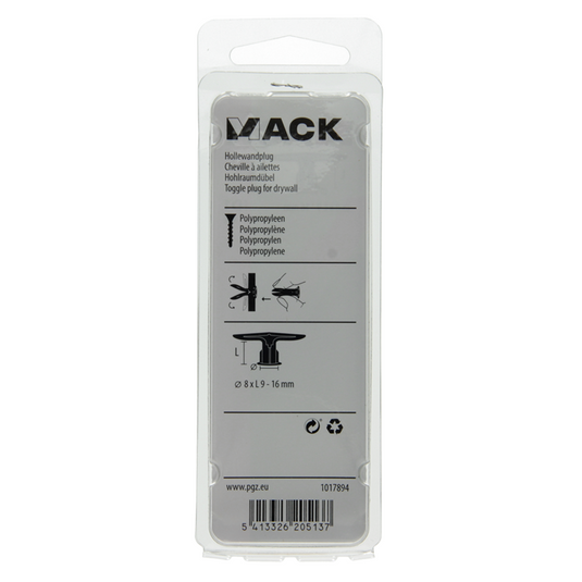 Mack 1017894 - hollewandplug nylon 4 st tb | 10 stuks