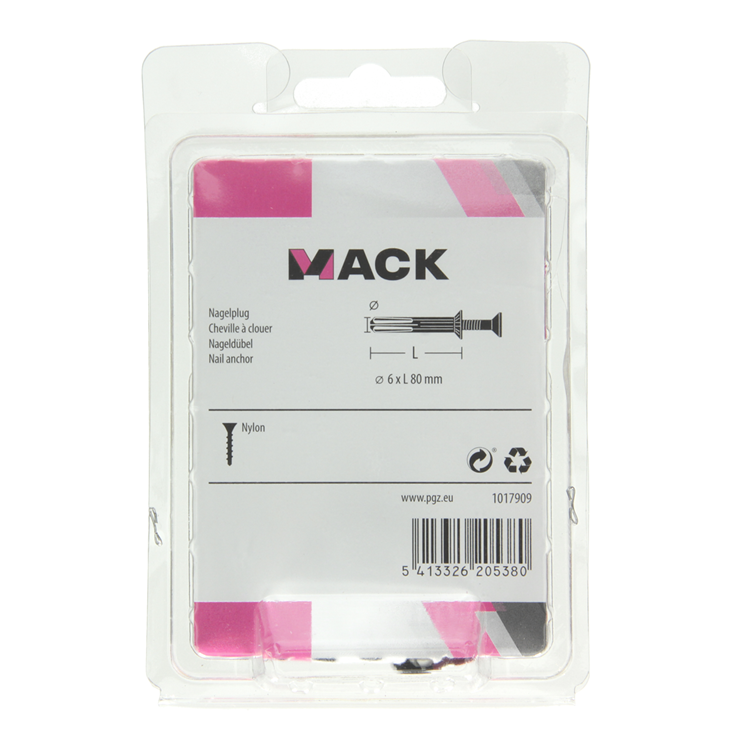 Load image into Gallery viewer, Mack 1017909 - nylon nagelplug polyamide 9 st 6 x 80 mm | 5 stuks
