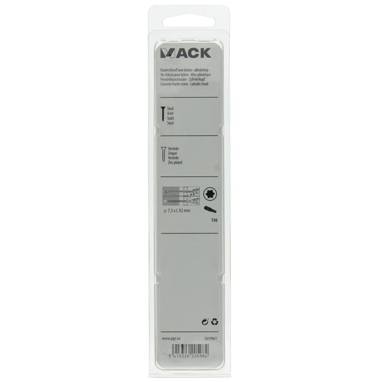 Load image into Gallery viewer, Mack 1019961 - beton raamschroef verzinkt cil.kop 8st 7,5 x 92 mm | 5 stuks
