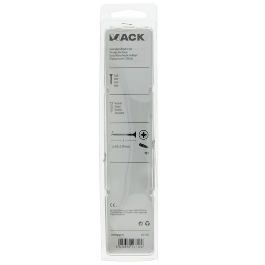 Mack 1017997 - spaanplaatschroef vz kop geelverz. 16st 6,0 x 90 mm | 5 stuks