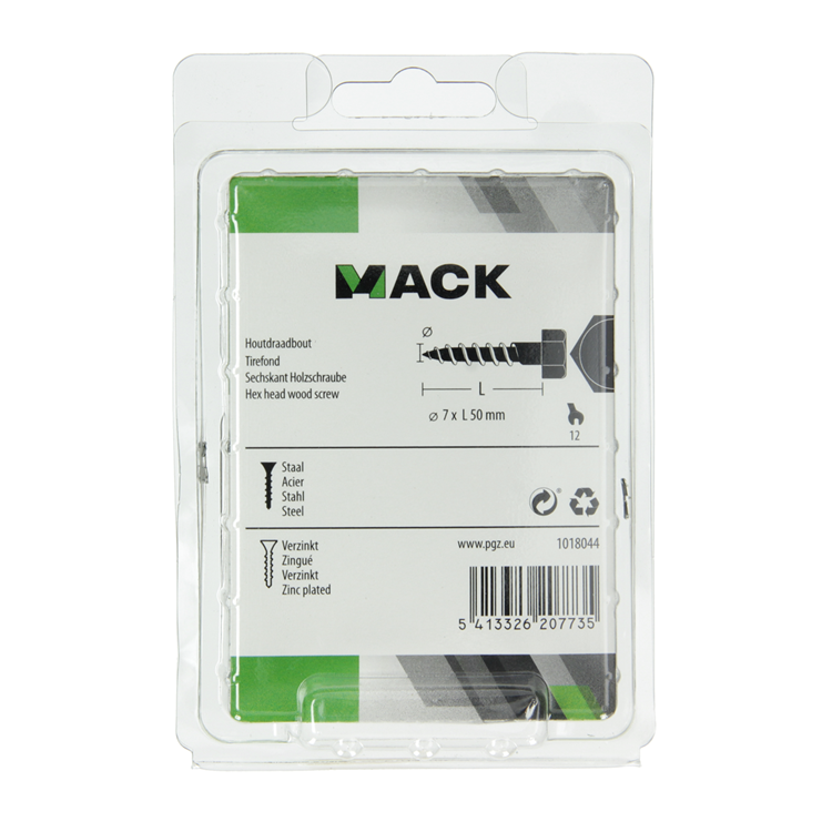 Load image into Gallery viewer, Mack 1018044 - houtdraadbout staal verzinkt 24 st 7 x 50 mm | 5 stuks
