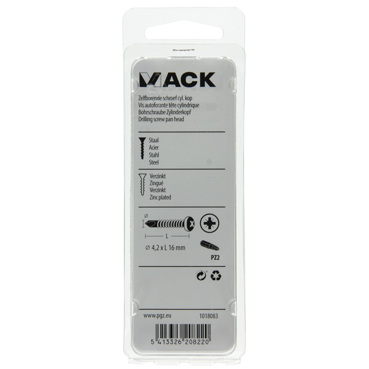 Load image into Gallery viewer, Mack 1018083 - zelfborende schroef cylkop verz. 85st 4,2 x 16 mm | 5 stuks
