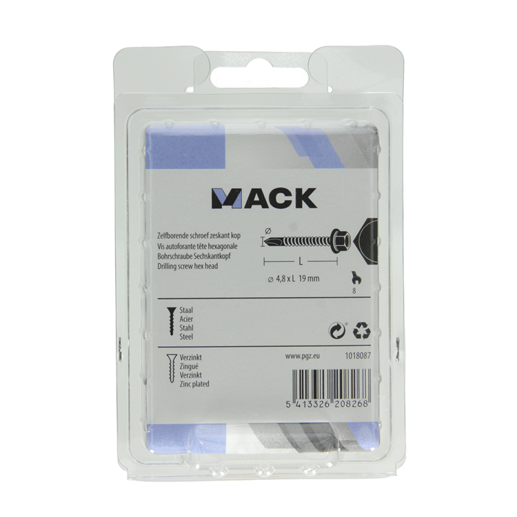 Load image into Gallery viewer, Mack 1018087 - zelfborende schroef zesk. kop verz. 65st 4,8 x 19 mm | 5 stuks
