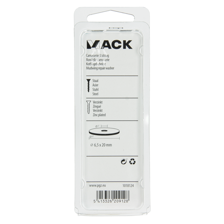 Load image into Gallery viewer, Mack 1018124 - carrosserie sluitring verzinkt80 st 6,5 x 20 mm | 5 stuks
