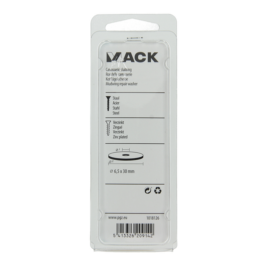 Mack 1018126 - carrosserie sluitring verzinkt40 st 6,5 x 30 mm | 5 stuks