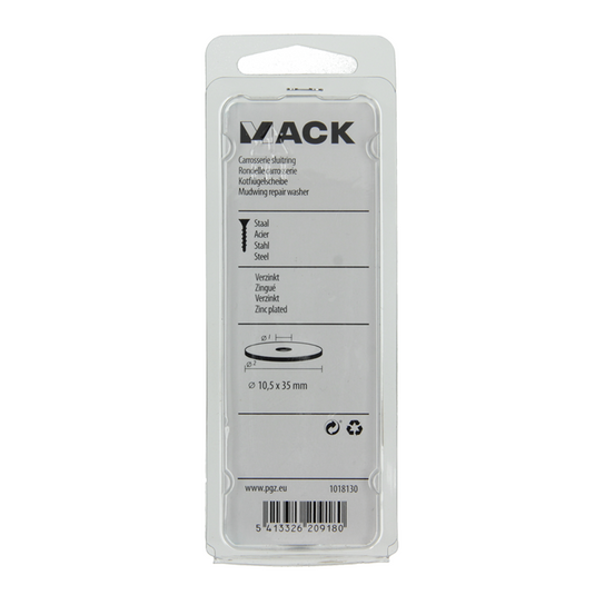 Mack 1018130 - carrosserie sluitring verzinkt28 st 10,5 x 35 mm | 5 stuks