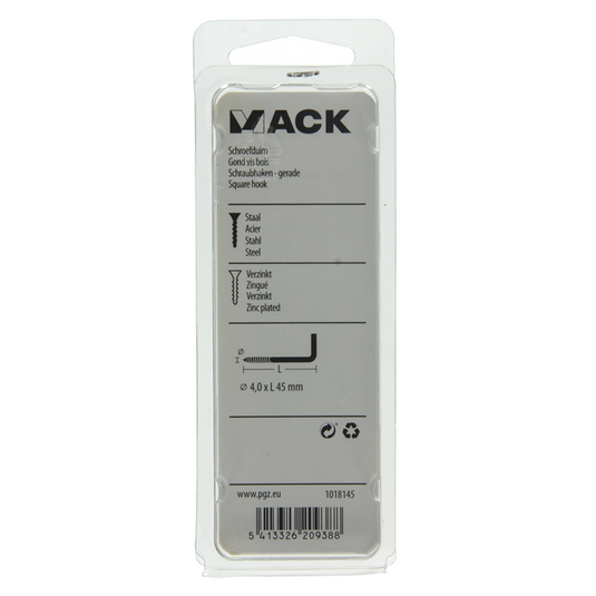 Mack 1018145 - schroefduim staal verzinkt 26 st 4,0 x 45 mm | 5 stuks