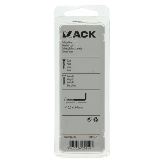 Mack 1018147 - schroefduim staal verzinkt 14 st 5,0 x 60 mm | 5 stuks