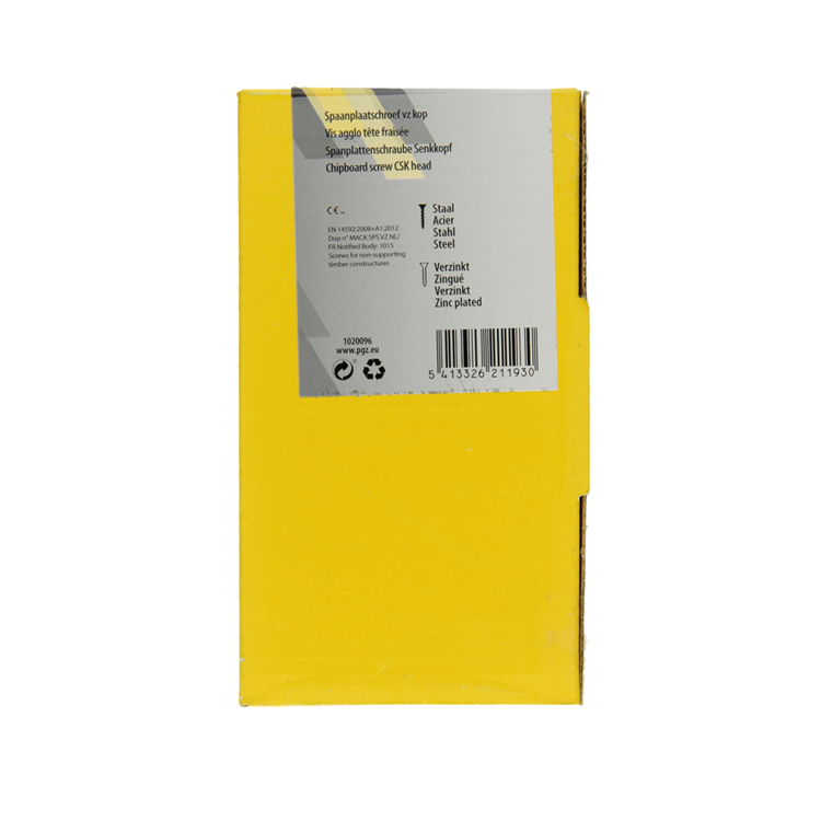 Load image into Gallery viewer, Mack 1020096 - spaanplaatschroef vz kop geelvz 200 st 4,0 x 50 mm | 3 stuks
