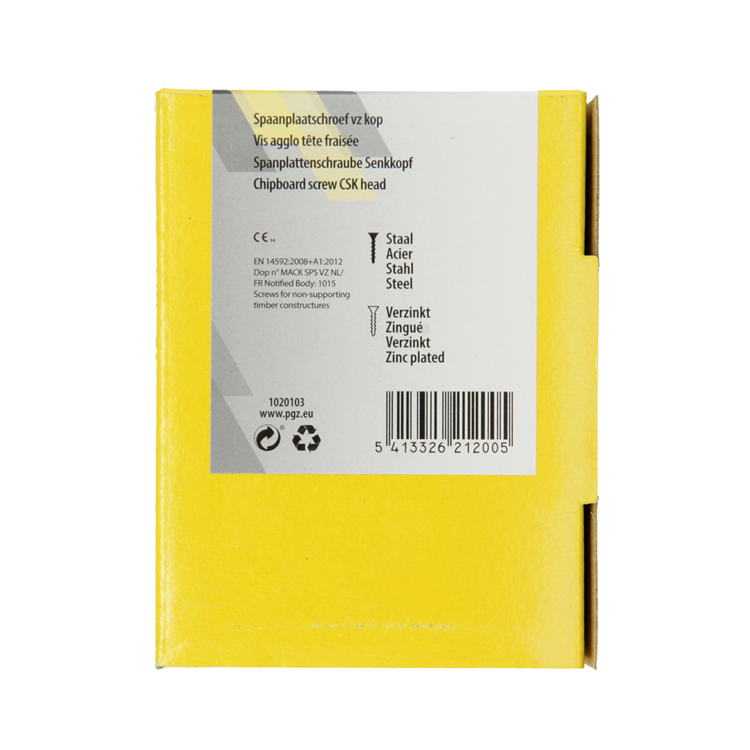 Load image into Gallery viewer, Mack 1020103 - spaanplaatschroef vz kop geel vz 200 st 4,5 x 35 mm | 5 stuks
