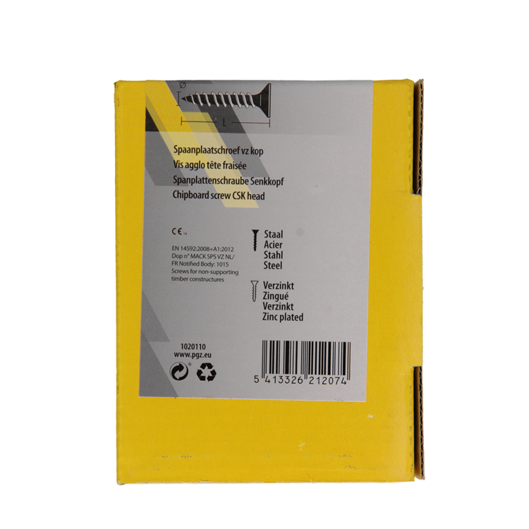 Load image into Gallery viewer, Mack 1020110 - spaanplaatschroef vz kop geel vz 200 st 5,0 x 25 mm | 5 stuks
