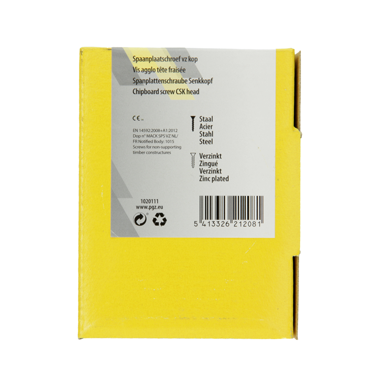 Load image into Gallery viewer, Mack 1020111 - spaanplaatschroef vz kop geel vz 200 st 5,0 x 30 mm | 5 stuks

