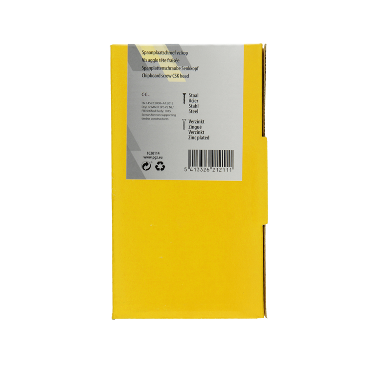 Load image into Gallery viewer, Mack 1020114 - spaanplaatschroef vz kop geel vz 200 st 5,0 x 45 mm | 3 stuks
