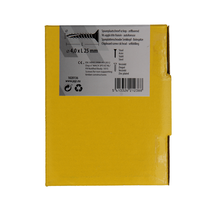Load image into Gallery viewer, Mack 1020136 - spaanplaatschroef vz kp-zelfb.gvz 200st 4,0 x 25 mm | 5 stuks

