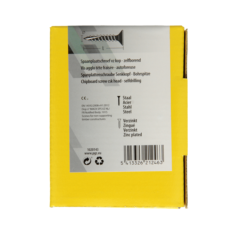 Load image into Gallery viewer, Mack 1020143 - spaanplaatschroef vz kp-zelfb.gvz 200st 4,5 x 30 mm | 5 stuks
