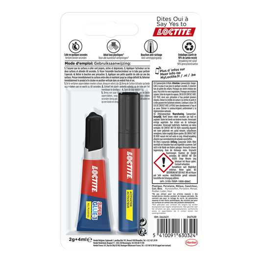 Loctite all plastics 2g+4 ml | plastic lijm universeel | plastic lijm voor alle kunststoffen | speelgoed plasticlijm.