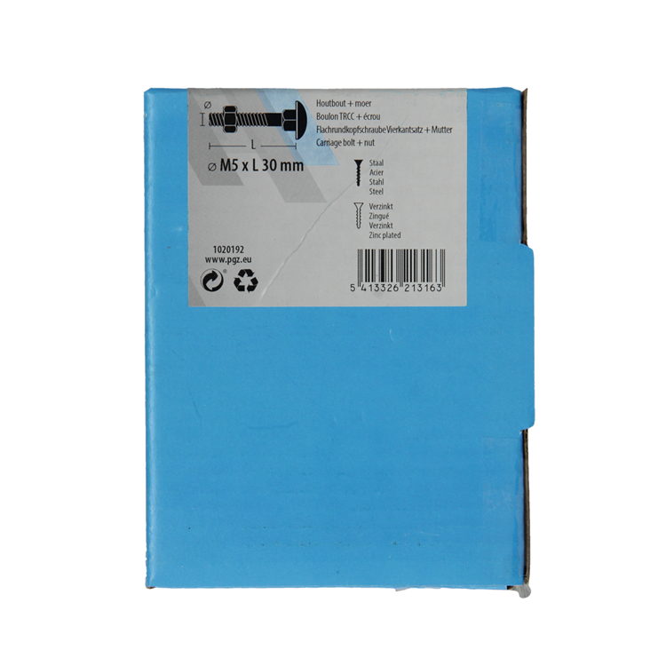 Load image into Gallery viewer, Mack 1020192 - houtbout + moer verzinkt 45 stm5 x 30 mm | 5 stuks

