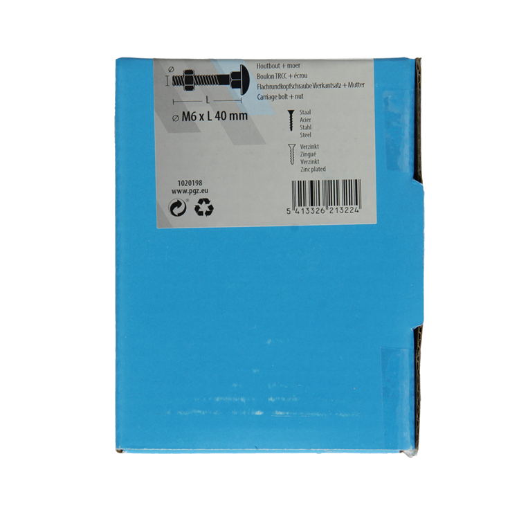 Load image into Gallery viewer, Mack 1020198 - houtbout + moer verzinkt 28 stm6 x 40 mm | 5 stuks
