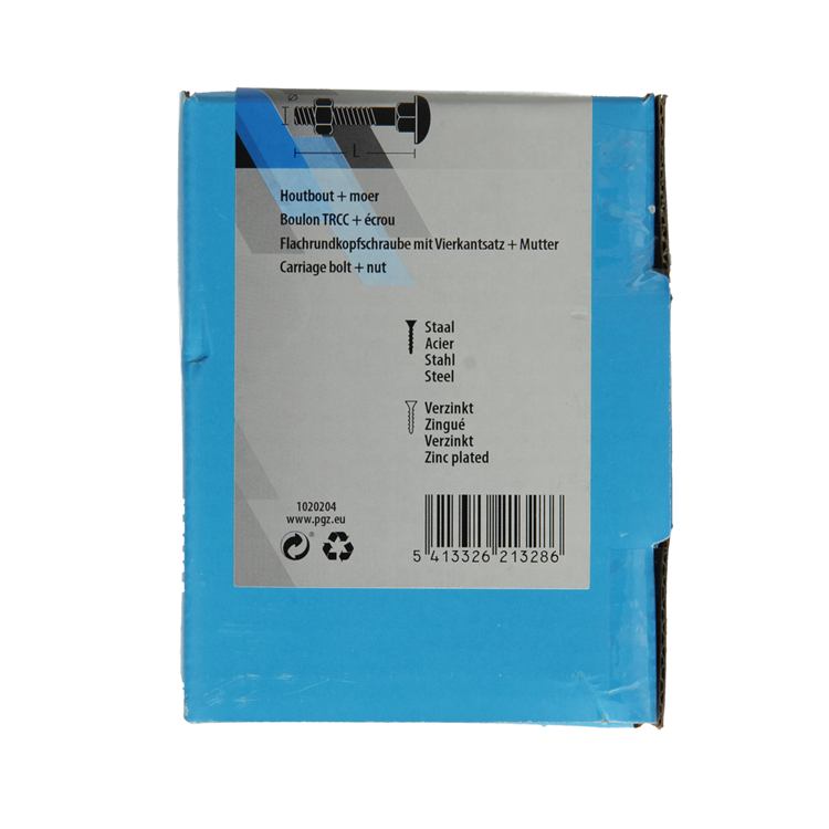 Load image into Gallery viewer, Mack 1020204 - houtbout + moer verzinkt 25 stm8 x 30 mm | 5 stuks
