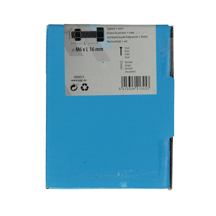 Load image into Gallery viewer, Mack 1020213 - tapbout + moer verzinkt 50 st m6 x 16 mm | 5 stuks
