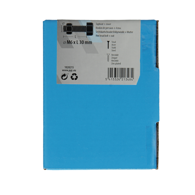 Load image into Gallery viewer, Mack 1020215 - tapbout + moer verzinkt 35 st m6 x 30 mm | 5 stuks
