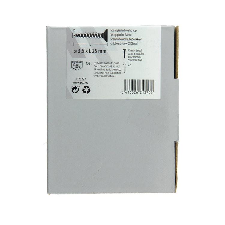 Load image into Gallery viewer, Mack 1020227 - spaanplaatschroef vz kop inox a2 200 st 3,5 x 25 mm | 2 stuks
