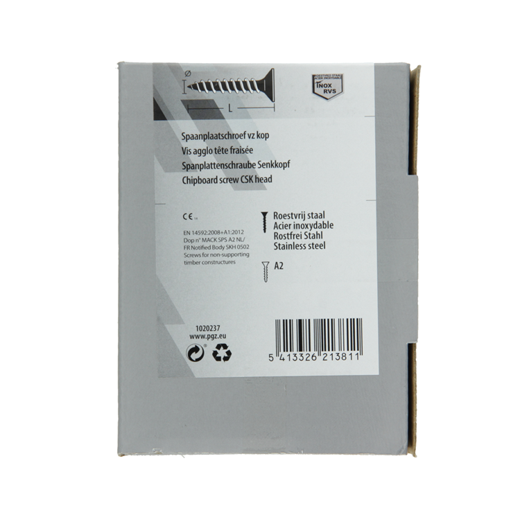 Load image into Gallery viewer, Mack 1020237 - spaanplaatschroef vz kop inox a2 100 st 4,0 x 50 mm | 2 stuks
