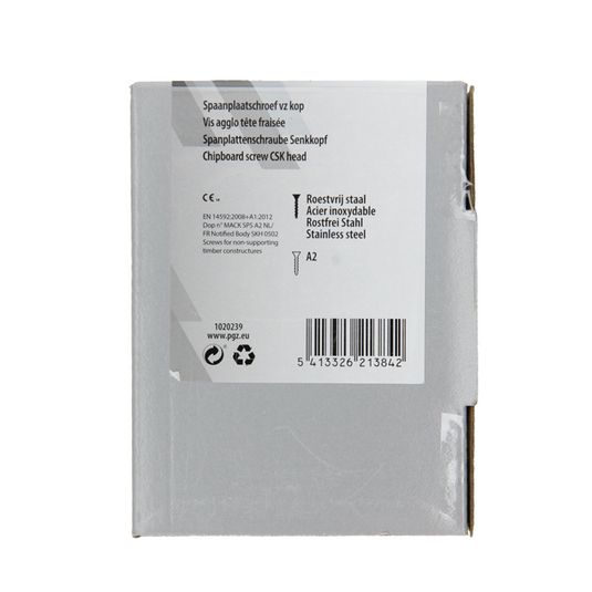 Mack 1020239 - spaanplaatschroef vz kop inox a2 200 st 4,5 x 35 mm | 2 stuks
