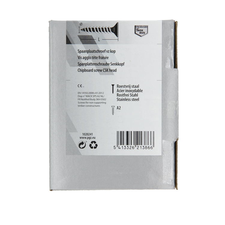 Load image into Gallery viewer, Mack 1020241 - spaanplaatschroef vz kop inox a2 100 st 4,5 x 45 mm | 2 stuks
