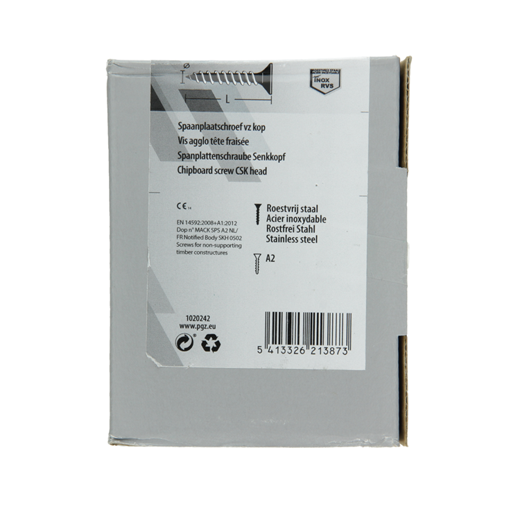 Load image into Gallery viewer, Mack 1020242 - spaanplaatschroef vz kop inox a2 100 st 4,5 x 50 mm | 2 stuks
